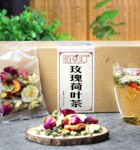 玫瑰荷叶茶 花茶组合装 玫瑰花、荷叶 养生茶图2